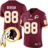 Cliff Benson #88 Redskins Head Patch Burgundy Jersey