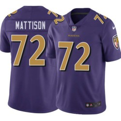 Ravens #72 Bryan Mattison Purple Jersey