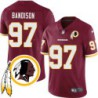 Romeo Bandison #97 Redskins Head Patch Burgundy Jersey