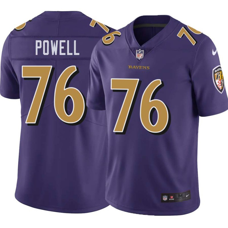 Ravens #76 Carl Powell Purple Jersey