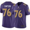 Ravens #76 John Simpson Purple Jersey