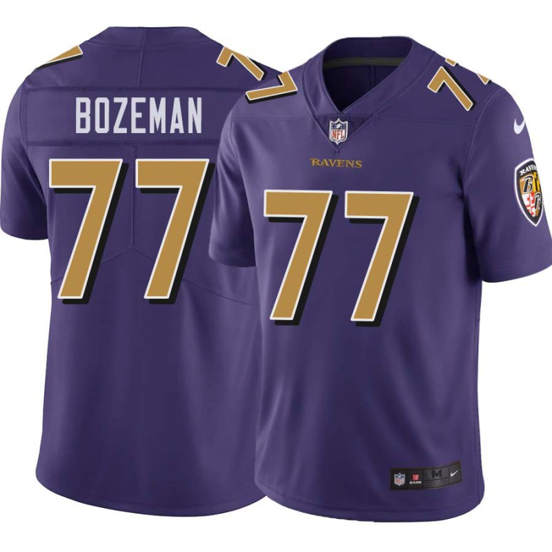 Ravens #77 Bradley Bozeman Purple Jersey