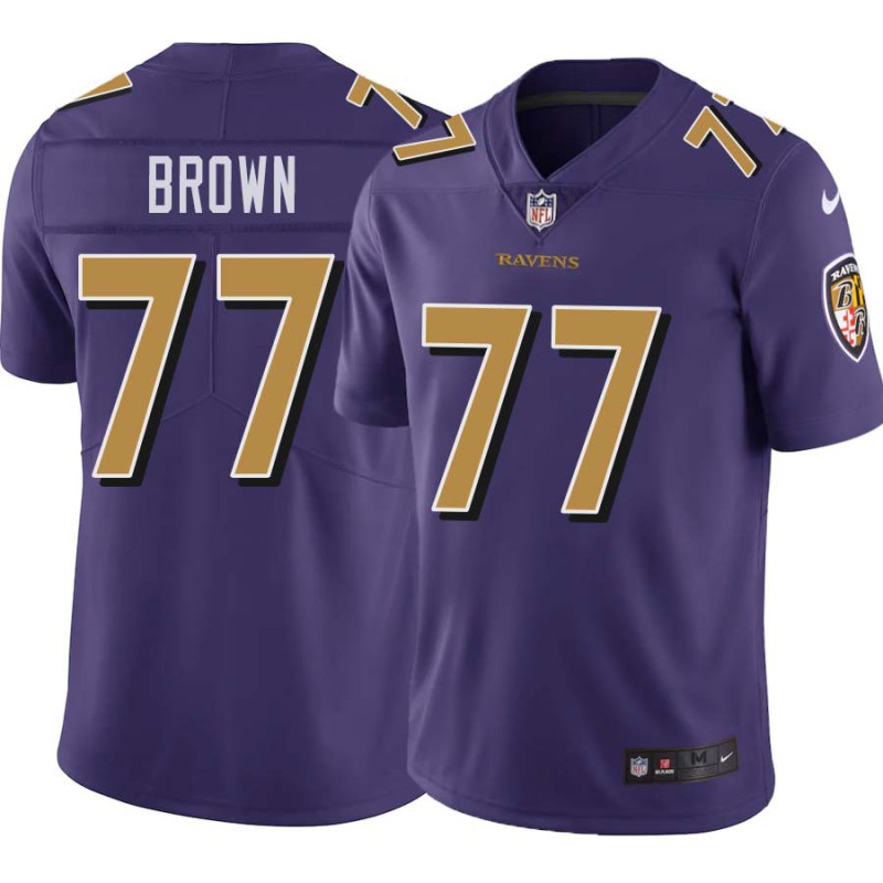 Ravens #77 Orlando Brown Purple Jersey