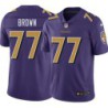 Ravens #77 Orlando Brown Purple Jersey