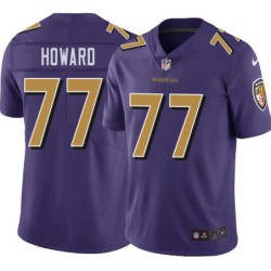 Ravens #77 Austin Howard Purple Jersey