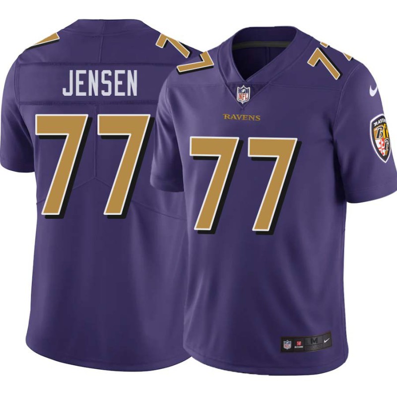 Ravens #77 Ryan Jensen Purple Jersey