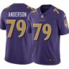 Ravens #79 Willie Anderson Purple Jersey