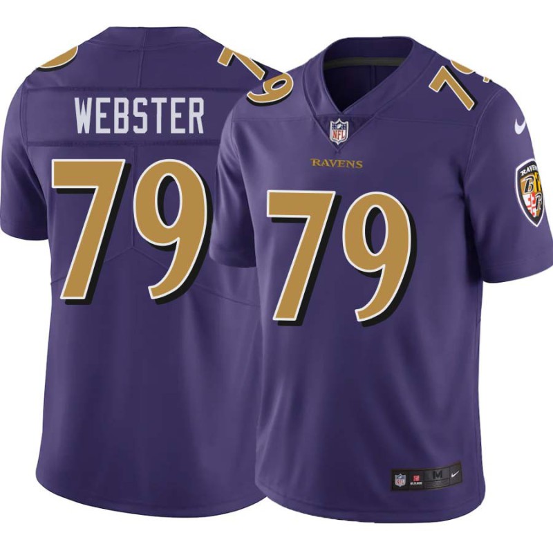 Ravens #79 Larry Webster Purple Jersey