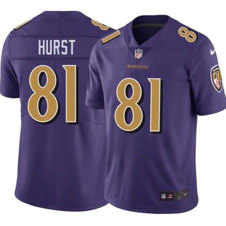 Ravens #81 Hayden Hurst Purple Jersey