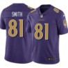 Ravens #81 Marcus Smith Purple Jersey