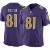 Ravens #81 Binjimen Victor Purple Jersey