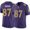 Ravens #87 Darnell Dinkins Purple Jersey