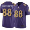 Ravens #88 Ty Montgomery Purple Jersey