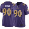 Ravens #90 Cornell Brown Purple Jersey