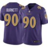 Ravens #90 Rob Burnett Purple Jersey