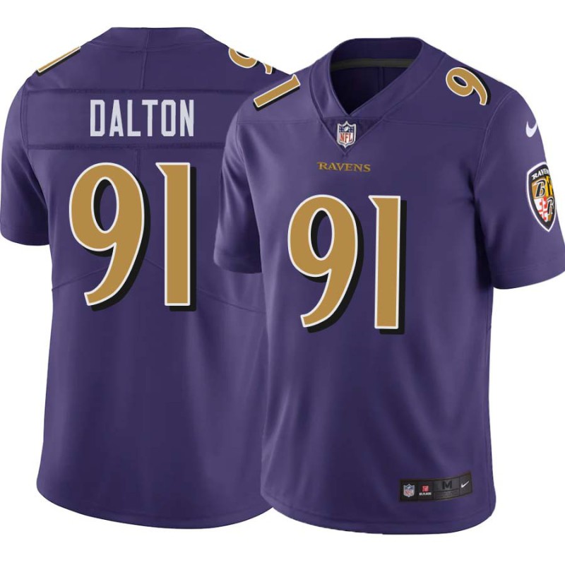 Ravens #91 Lional Dalton Purple Jersey