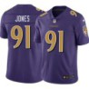 Ravens #91 Edgar Jones Purple Jersey