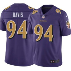 Ravens #94 Carl Davis Purple Jersey