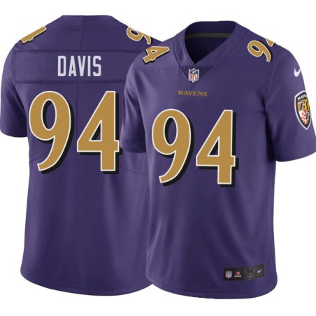 Ravens #94 Carl Davis Purple Jersey