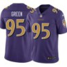 Ravens #95 Howard Green Purple Jersey