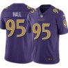 Ravens #95 Bryan Hall Purple Jersey