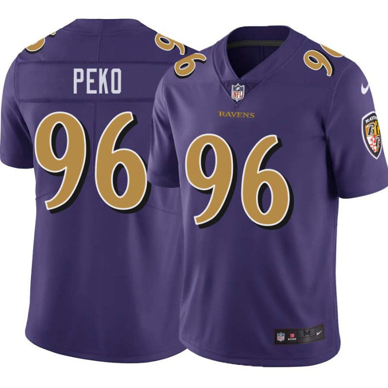 Ravens #96 Domata Peko Purple Jersey