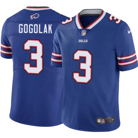 Bills #3 Pete Gogolak Authentic Jersey -Blue