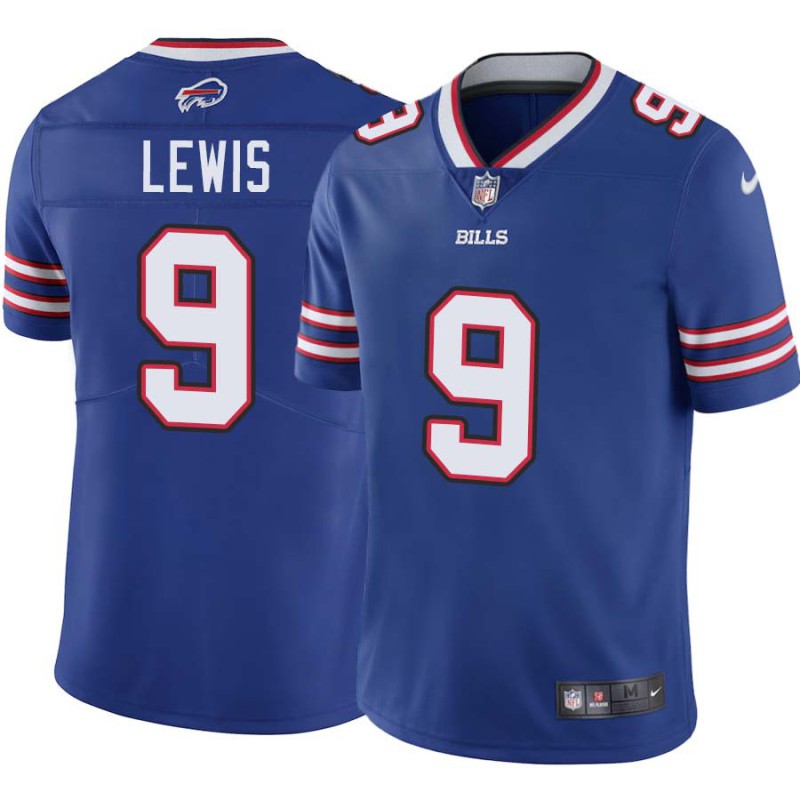 Bills #9 Thaddeus Lewis Authentic Jersey -Blue