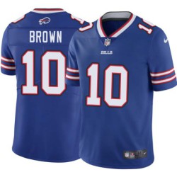 Bills #10 Levi Brown Authentic Jersey -Blue