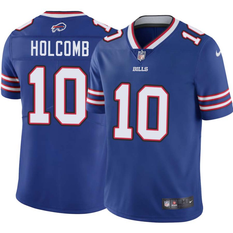 Bills #10 Kelly Holcomb Authentic Jersey -Blue