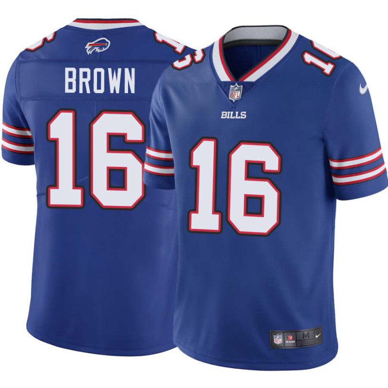 Bills #16 John Brown Authentic Jersey -Blue