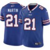 Bills #21 Emanuel Martin Authentic Jersey -Blue