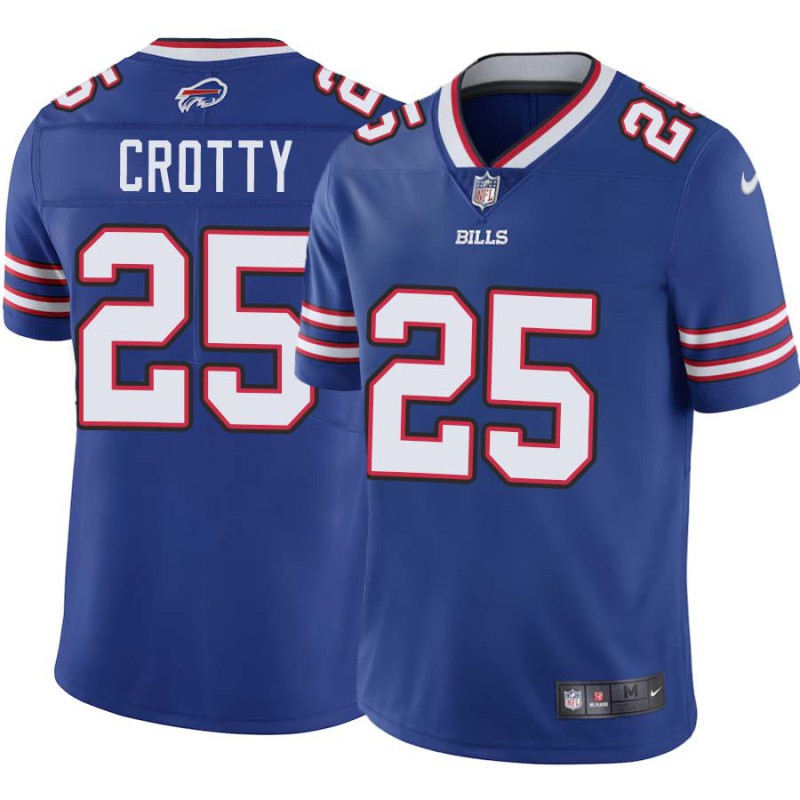 Bills #25 Jim Crotty Authentic Jersey -Blue