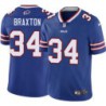 Bills #34 Jim Braxton Authentic Jersey -Blue