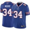 Bills #34 Booker Moore Authentic Jersey -Blue