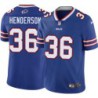 Bills #36 Jerome Henderson Authentic Jersey -Blue