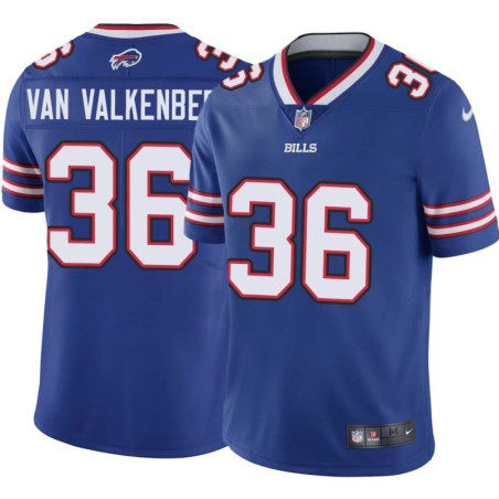 Bills #36 Pete Van Valkenberg Authentic Jersey -Blue