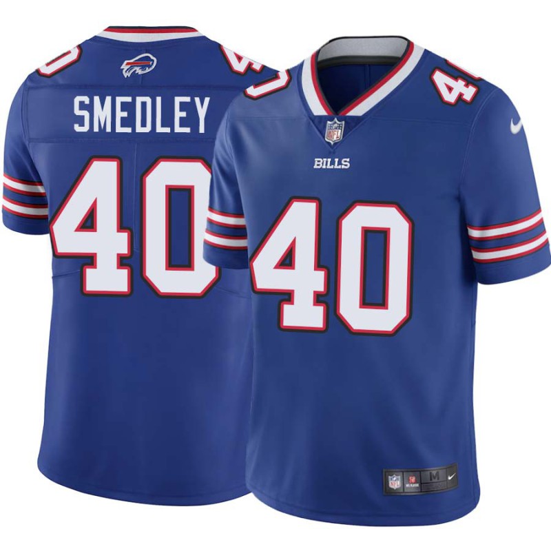 Bills #40 Eric Smedley Authentic Jersey -Blue