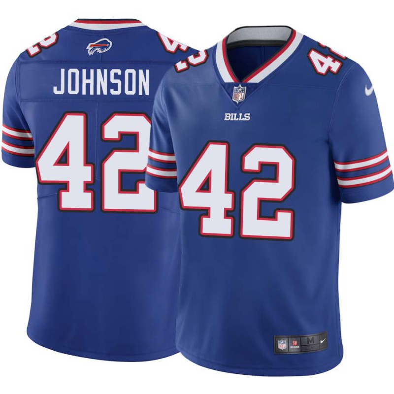 Bills #42 Jack Johnson Authentic Jersey -Blue