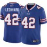 Bills #42 Jim Leonhard Authentic Jersey -Blue