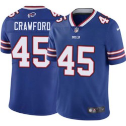 Bills #45 Hilton Crawford Authentic Jersey -Blue