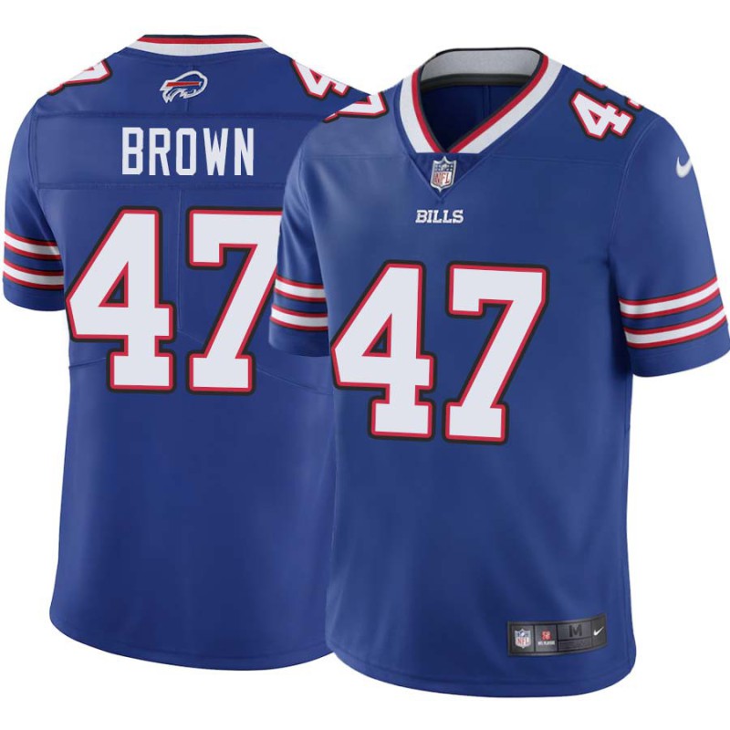 Bills #47 Curtis Brown Authentic Jersey -Blue