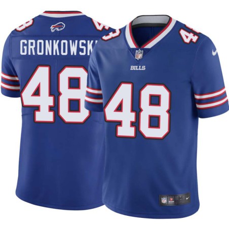 Bills #48 Glenn Gronkowski Authentic Jersey -Blue