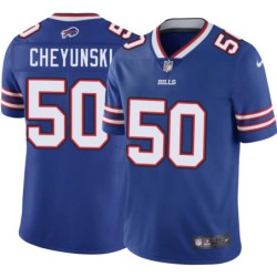 Bills #50 Jim Cheyunski Authentic Jersey -Blue