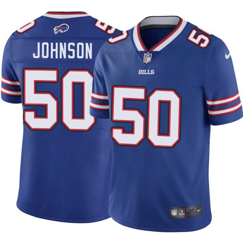 Bills #50 Mark Johnson Authentic Jersey -Blue