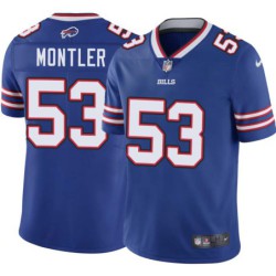 Bills #53 Mike Montler Authentic Jersey -Blue