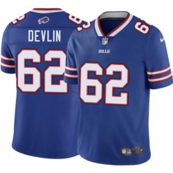 Bills #62 Mike Devlin Authentic Jersey -Blue