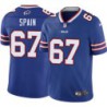 Bills #67 Quinton Spain Authentic Jersey -Blue