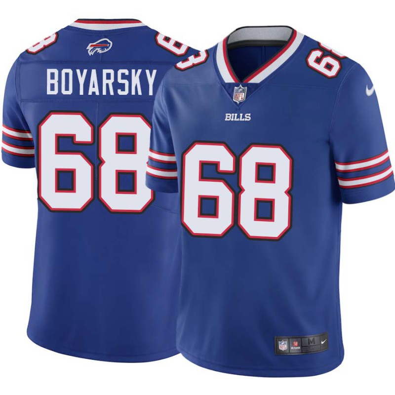 Bills #68 Jerry Boyarsky Authentic Jersey -Blue