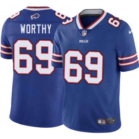 Bills #69 Jerel Worthy Authentic Jersey -Blue